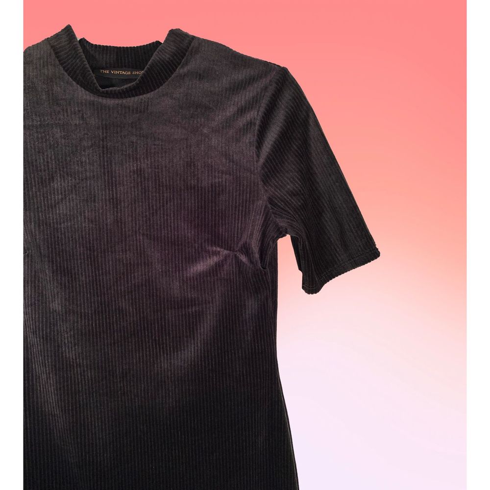 Vintage Mock Neck Black Dress Size small